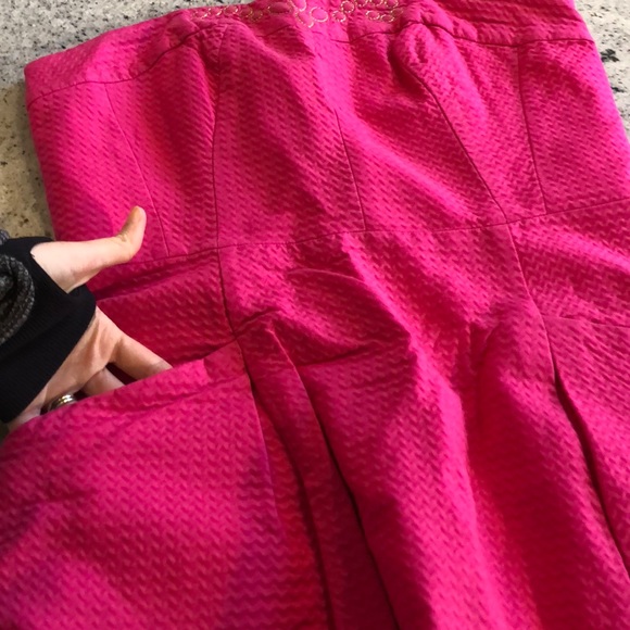 Pink + Green Lily Pulitzer Dress w Front Pockets - Picture 7 of 8